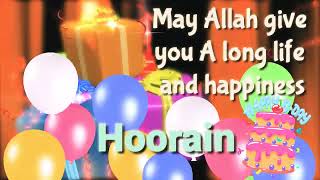 Happy birthday🎂 Hoorain