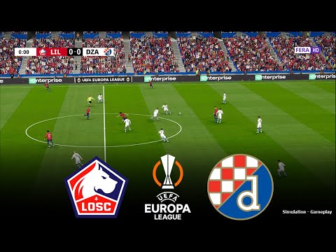 LILLE vs DINAMO ZAGREB Live | UEFA Europa League 2025 | 27/11/2025 | Simulation PES 2021 Gameplay