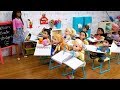 Elsa And Anna Toddlers New Barbie Teacher Students