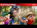 3 Little Pigs With The Big Bad Wolf Bonus Song 3D 4K Bedtime Stories For Kids In English