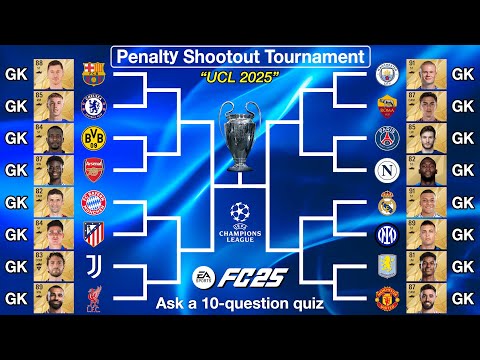 Champions League: players from famous clubs become goalkeepers! Penalty Shootout Tournament!【FC25】