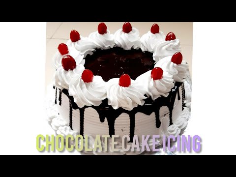 Chocolate Cake Icing | How to decorate chocolate cake? | Easy way to decorate |  | Cake Tutorial