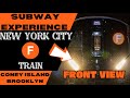 New York City Subway F Train To Coney Island Front View