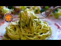 Spaghetti Al Cilantro Con Queso Philadelphia