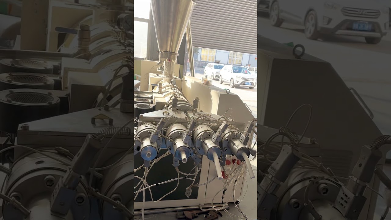 12-32mm small diameter pvc conduit pipe extrusion line machine#conduitpipe #doublescrew#twinscrew