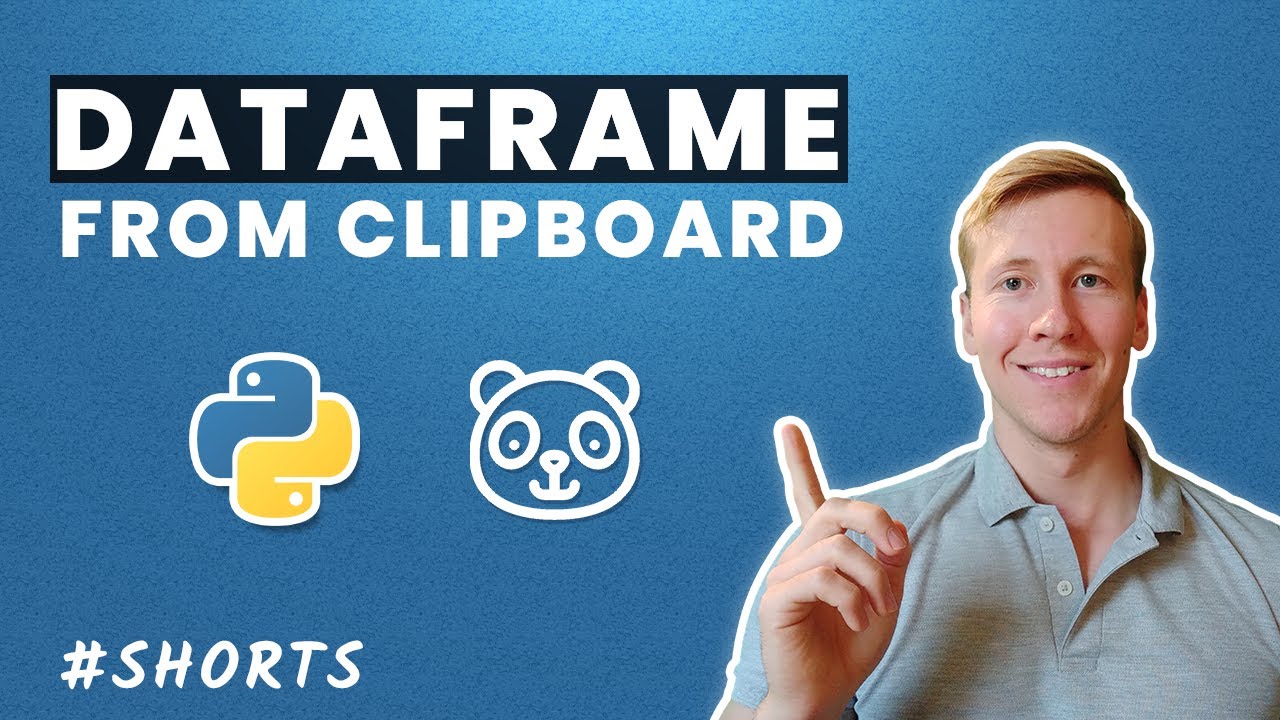 How To Create Pandas Dataframe From Clipboard #Shorts