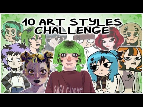 10 ART STYLES CHALLENGE!! (Steven Universe, The Owl House, Danny Phantom & more)