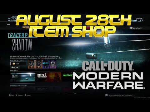 , title : 'Modern Warfare - Franchise Store NEW Daily Items! August 28th Blueprints & Featured Items!'