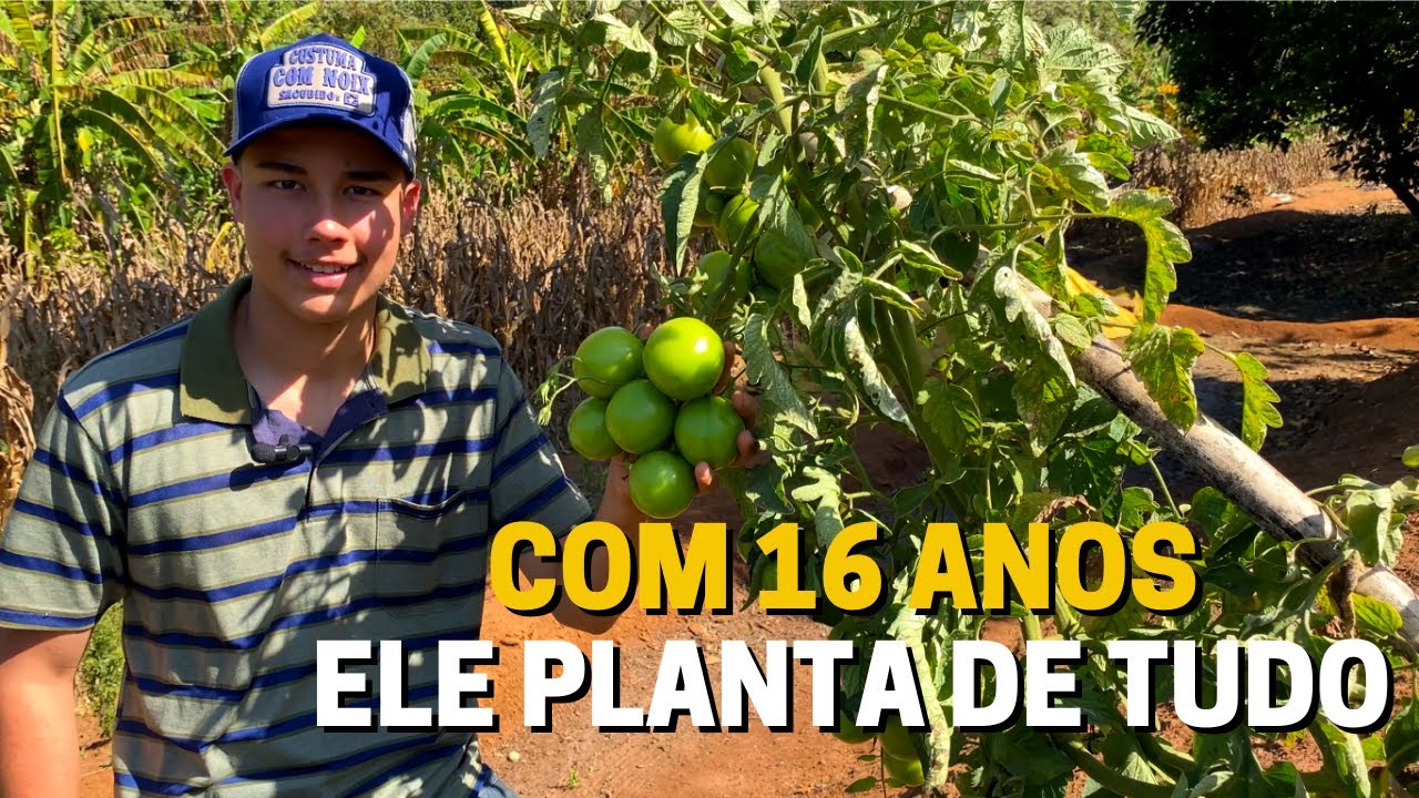 ELE ESTUDA, TEM SUA PRÓPRIA LAVOURA E AINDA AJUDA SEUS AVÓS