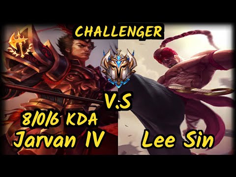 Clid (JARVAN IV) vs LEE SIN - 8/0/6 KDA JUNGLE CHALLENGER GAMEPLAY - KR
