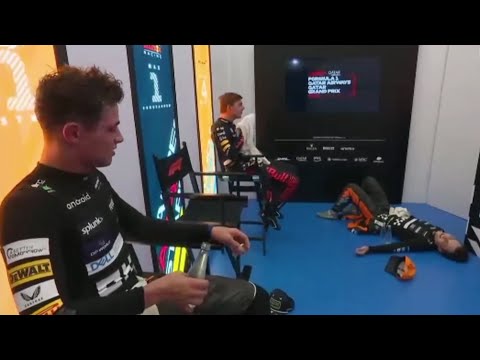 Cooldown Room with Max Verstappen , Oscar Piastri and Lando Norris | 2023 Qatar Grand Prix