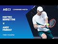 Matteo Berrettini V Andy Murray Condensed Match Australian Open 2023 First Round