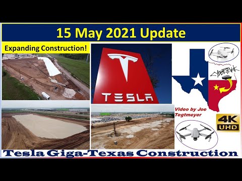 Tesla Gigafactory Texas 15 May 2021 Cyber Truck & Model Y Factory Construction Update (07:30AM)