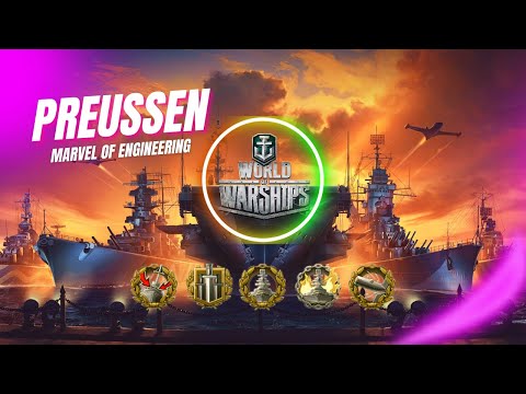 German Battleship KMS PREUSSEN ( Gameplay & Build ) World Of Warships #wows #worldofwarships #gaming