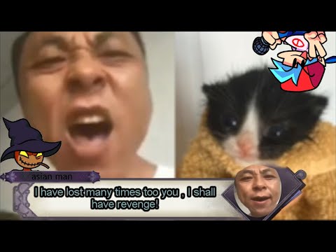 Fnf Zardy but its Angry Asian Man VS Towel Cat(Friday Night Funkin') Friday Night Funkin' Mod meme