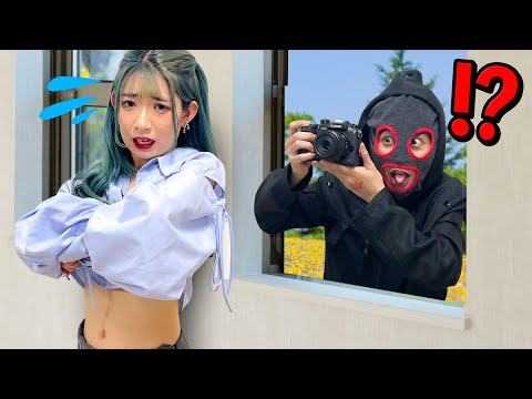 女子を狙うストーカー！？写真を撮られず盗撮魔から逃げろ！！