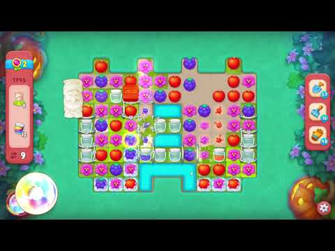 Gardenscapes 1745 Hard Level - 17 moves - NO BooSTERS