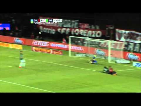 Se perdieron el empate dos veces. Colón 0 - Sarmiento 1. Fecha 23. Primera División 2015. FPT.