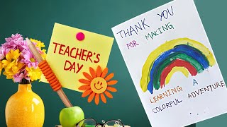 Easy Handmade Card for Teacher’s Day | DIY Teacher’s Day Card Making