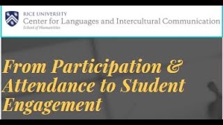 From Participation & Attendance to Student Engagement