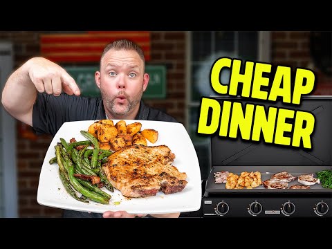 Pork Chops, Potatoes & Green Beans on the Blackstone – All for $15!