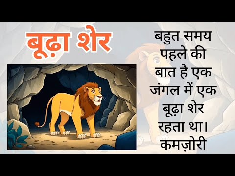 बूढ़ा शेर की कहानी | Bhuda Sher ki kahani | Hindi Kahaniyan | Moral stories | Lyrics video