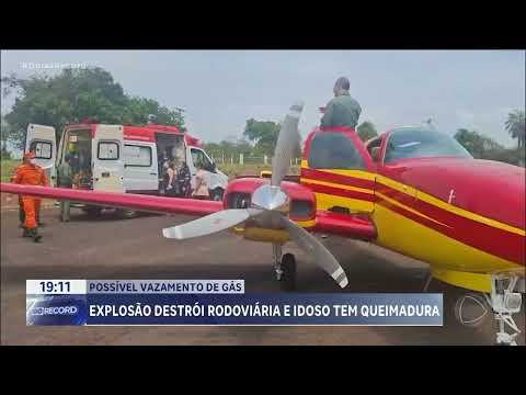 Idoso tem mais de 60% do corpo queimado em explosão