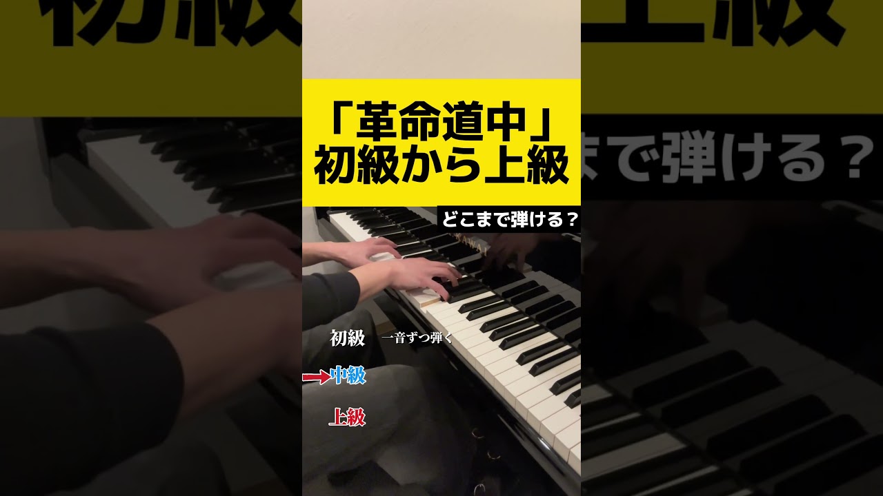 アイナ•ジ•エンドの「革命道中」、初級から上級どこまで弾ける？　#革命道中 #ピアノ #アレンジ #shorts #ダンダダン