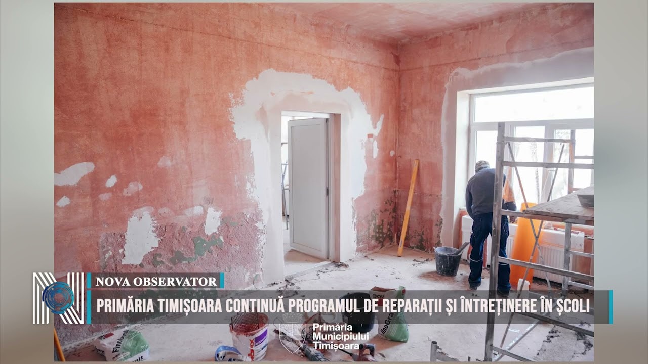 Primăria Timișoara continuă programul de reparații și întreținere în școli