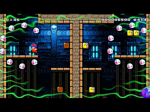 Super Mario Maker 2 🔧 Delusional Mirror Haunted House 🔧 FreedomFMP