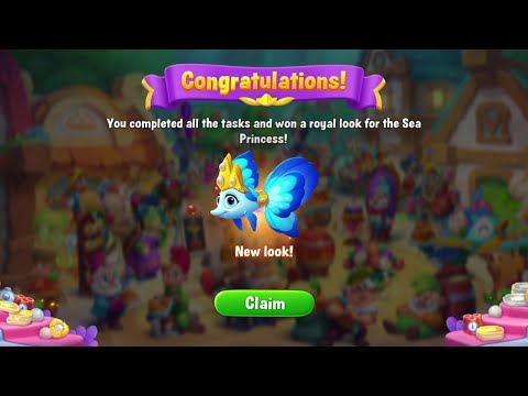 @Fishdom Level 6839, Got Royal Looks for the Sea Princess, from Underwater Kingdom Event