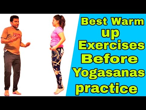 Warm up exercises before yoga practice for beginners, intermediate and advanced yoga practitioners.