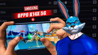 OPPO K14X 5G UNBOXING 🎁AND HANDCAM 📲 SETTINGS ⚙️ HUD + SENSI + DPI [FREE FIRE HIGHLIGHTS] 😍