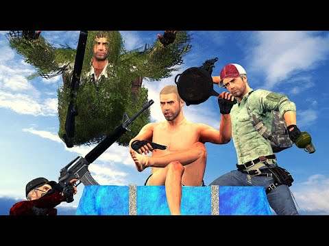 Pubg Animation 😂 Funny Noob fights with a Pan VS Squad (Gruza, AWM, Grenade, Rifle) (Sfm Animation)