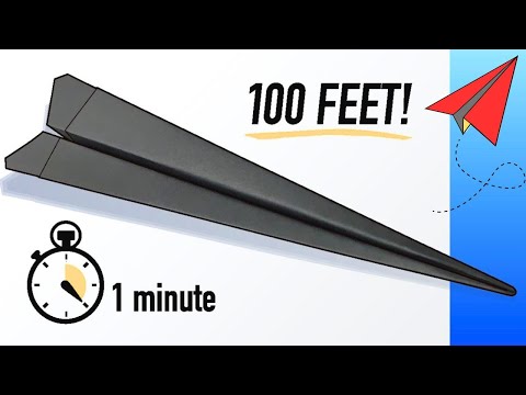 How to Make an Easy Paper Airplane in 1 Minute | Competition Winner | Flies 100+ Feet!