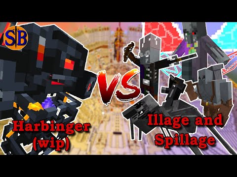 Harbinger vs Illage and Spillage | Minecraft Mob Battle