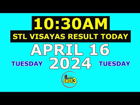 10:30am STL Visayas Result Today April 16 2024 (Tuesday)