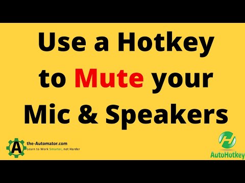 Scipt to Easily Mute your Microphone and Speakers with a Hotkey