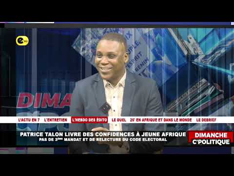 📍PATRICE TALON LIVRE SES CONFIDENCES A JEUNE AFRIQUE : PAS DE 3ÈME MANDAT ET DE RELECTURE DU CODE