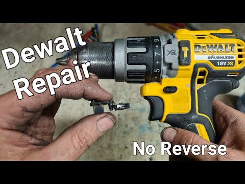 How to repair a Dewalt DCD796 Drill that won't go into reverse, switch repair.