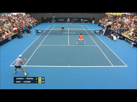 Novak Djokovic/Vasek Pospisil vs Gonzalo Escobar/Tomislav Brkic highlights ADELAIDE INTERNATIONAL 1