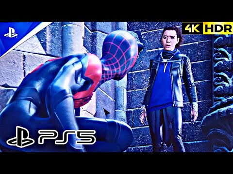 (PS5) Spider-Man: Miles Morales - Meet Phin At Trinity Church | Mission 12 [ 4K 60FPS HDR ]