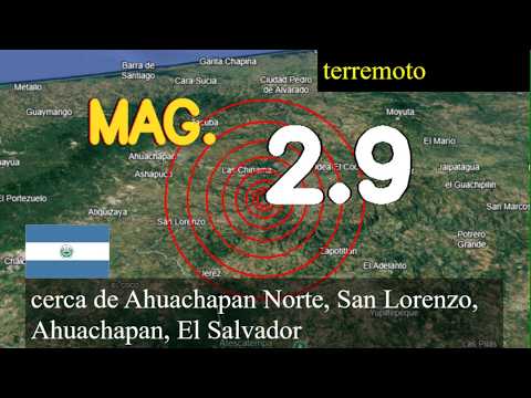 😱🚨  Terremoto cerca de Ahuachapán Norte, San Lorenzo, Ahuachapán, El Salvador actualizaciones en viv