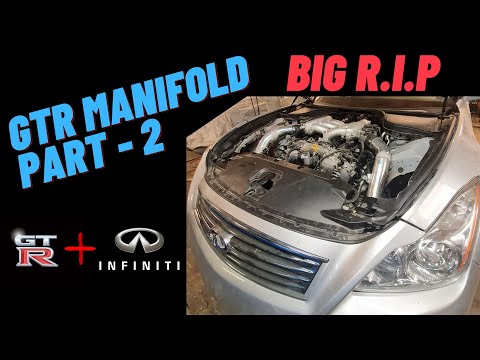 BIG RIP! NEW PARTS [NISSAN GTR MANIFOLD ON THE INFINITI G37 (PART-2)]