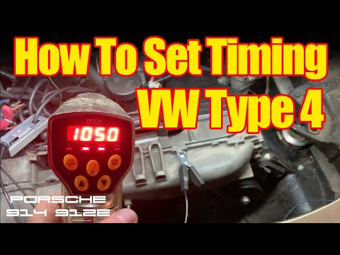 How to Set Timing on a VW Type 4 Engine - Porsche 912 & 914 Timing DIY - Strobe light Timing Motors