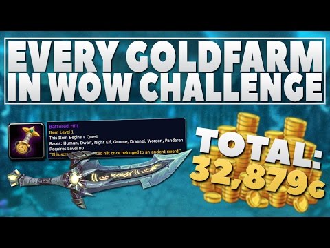 Legion: Every Gold Farm In WoW Challenge! #3 - Battered Hilt Farm 32k PROFIT! (World of Warcraft)