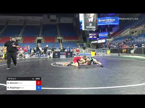 61 Kg Rr Rnd 3 - Steven Resnick, Pennsylvania Vs Ryan Ripplinger, Bison Wrestling Club Aebb