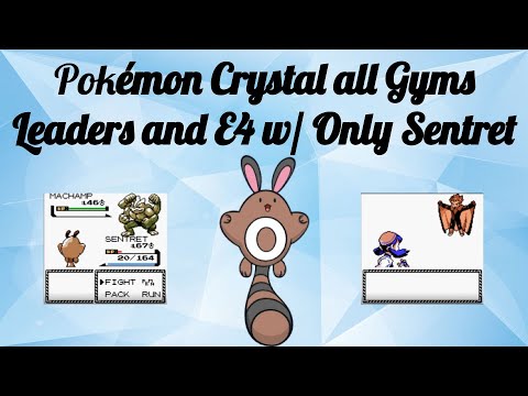 All Pokémon Crystal Gym Leader and Elite Four Battles with Only Sentret [AmaDaunt]