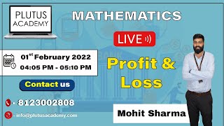 Math's(Profit and Loss) Class important for SSC CGL & IBPS PO by Mohit Sharma || Live ||