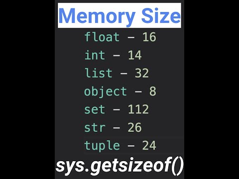 Memory SIZE in Python Data Structures